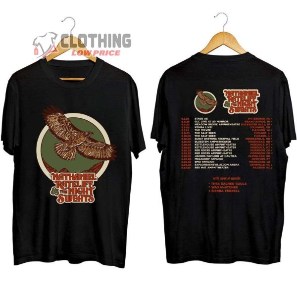 Nathaniel Rateliff & The Night Sweats 2023 Tour Dates Merch, Nathaniel Rateliff 2023 Concert Shirt, Nathaniel Rateliff & The Night Sweats With Special Guests T-Shirt