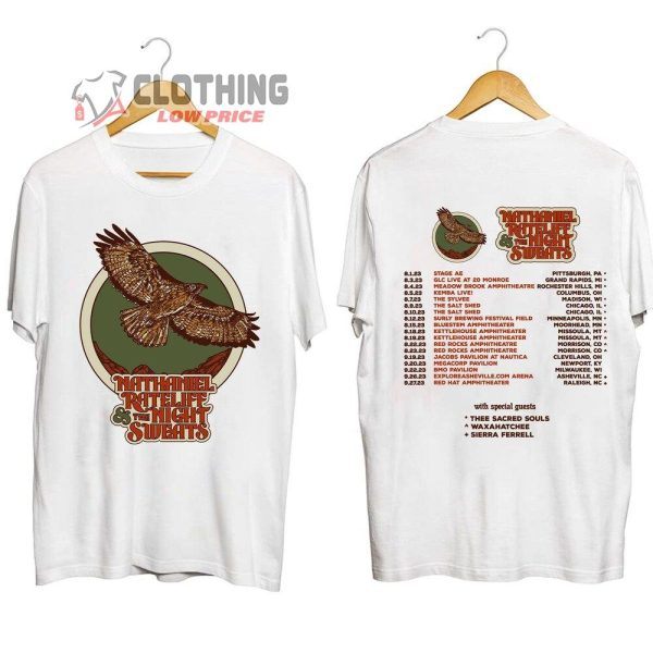 Nathaniel Rateliff & The Night Sweats 2023 Tour Dates Merch, Nathaniel Rateliff 2023 Concert Shirt, Nathaniel Rateliff & The Night Sweats With Special Guests T-Shirt