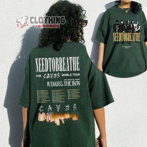 Needtobreathe The Caves World Tour 2023 Tickets Merch, The New Album Caves Shirt, Needtobreathe Tour Dates 2023 With Special Guest Judahs & The Lion T-Shirt