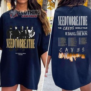 Needtobreathe The Caves World Tour 2023 Tickets Merch, The New Album Caves Shirt, Needtobreathe Tour Dates 2023 With Special Guest Judahs & The Lion T-Shirt