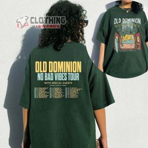 Old Dominion No Bad Vibes Tour 2023 With Special Guests Merch Old Dominion Tour Dates 2023 Shirt Old Dominion Songs T Shirt1