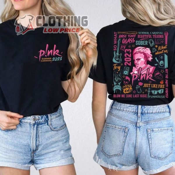 P!nk Summer Carnival 2023 Music Concert T- Shirt, Pink Summer Carnival Tour Dates T- Shirt, Pink Summer Carnival Tour 2023 Usa Merch