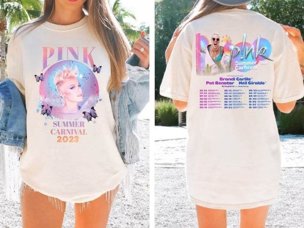 P!nk Summer Carnival 2023, Pink Summer Carnival Tour 2023 Usa Merch, Summer Carnival Tour Merch T- Shirt