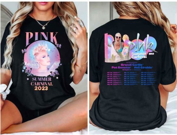 P!nk Summer Carnival 2023, Pink Summer Carnival Tour 2023 Usa Merch, Summer Carnival Tour Merch T- Shirt