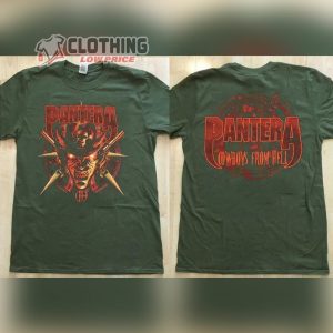 Pantera 2023 Tour With Lamp Of God Merch, Pantera Cowboys From The Hell 2023 Tee, Pantera Metal Rock Band Tour 2023 Concert Shirt