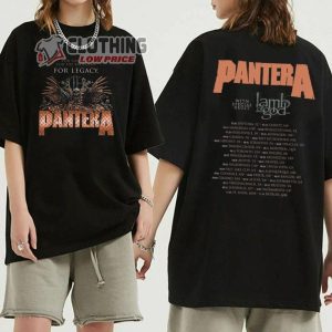Pantera For The Fans For The Brothers For Legacy Merch, Pantera Rock Music 2023 Shirt, Pantera 2023 Tour With Lamp Of God T-Shirt