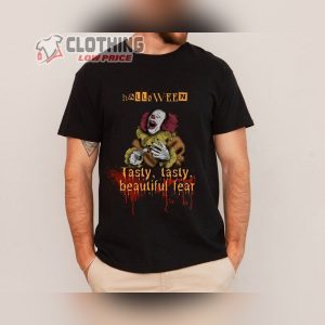 Pennywise Laughing Clown Halloween Scary T Shirt Fun Tasty Beautiful Fear Tee Spooky Halloween Holiday Merch