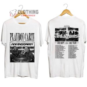 Playboi Carti Antagonist Europe Tour 2023 Merch Playboi Carti Songs Shirt Playboi Carti Tour Antagonist Setlist 2023 T Shirt 2