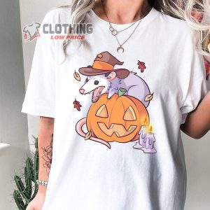 Possum Pumpkin Shirt, Halloween Pumpkin T-Shirt, Spooky Possum Halloween, Funny Halloween Tee , Fired Candle, Halloween Gift