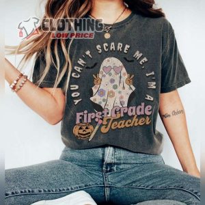 Retro Teacher Halloween Shirt First Grade Teacher Halloween Shirt Best Teacher Halloween Costumes Merch 2