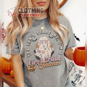 Retro Teacher Halloween Shirt First Grade Teacher Halloween Shirt Best Teacher Halloween Costumes Merch