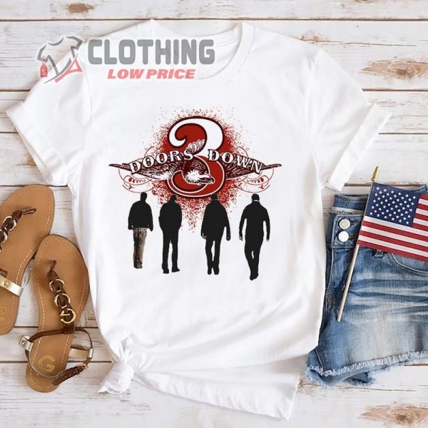 Rock Band 3 Doors Down Tour 2023 Shirt, 3 Doors Down Shirt Fan Gift, Tour 2023 Shirt, 3 Doors Down Rock Band Concert Merch