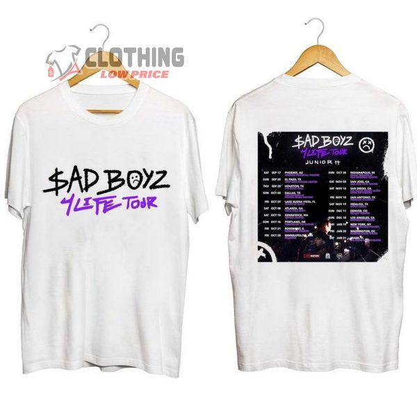 Sad Boyz 4 Life Tour Tickets Shirt, Junior H US Sad Boyz Tour 2023 Concert TShirt, Junior H Album Tee