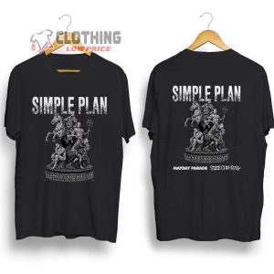 Simple Plan 2024 UK Tour Merch, Simple Plan Band Hard As Rock Tour Europe-UK Shirt, Simple Plan Punk Rock Band With Mayday Parade & State Champs T-Shirt