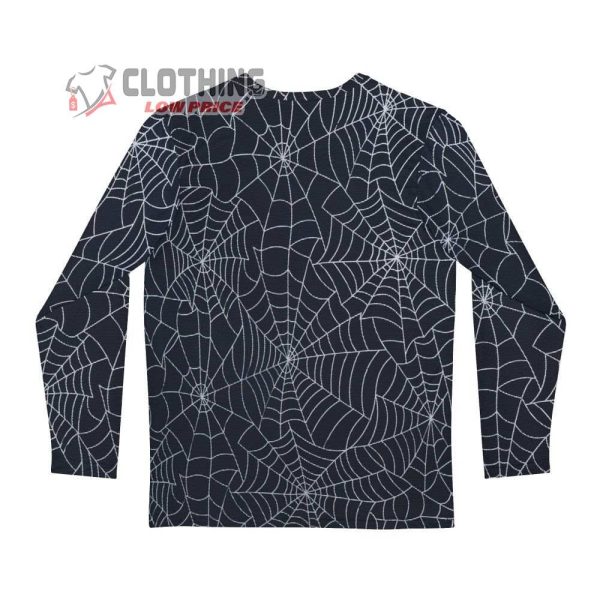 Spider Web Pattern Halloween 2023 Long Sleeve Shirt 3D All Over Printed