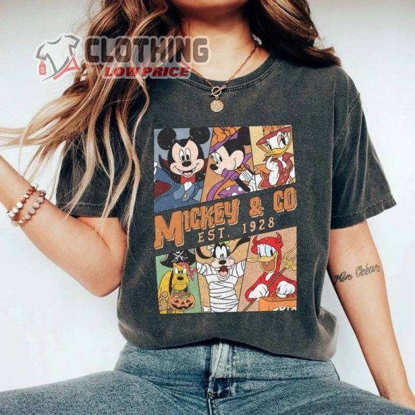 Spooky Mouse And Friend Shirt, Mickey Disney Pumpkin Halloween Shirt