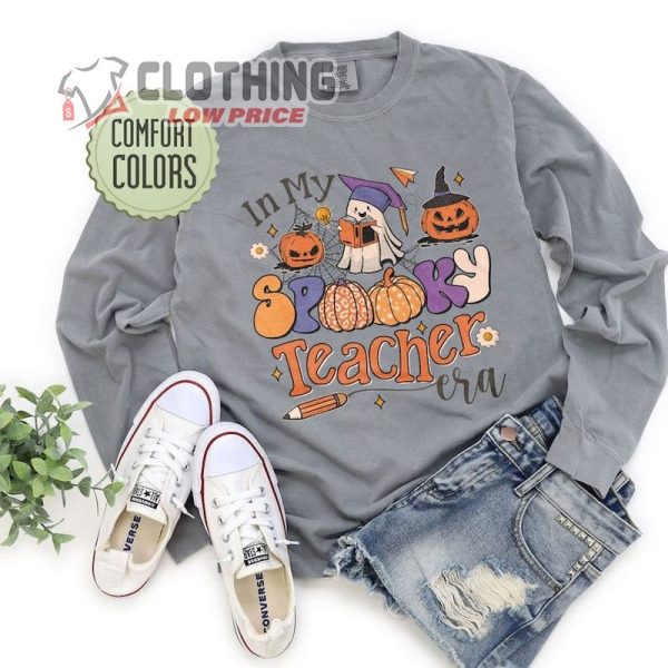 Spooky Teacher Halloween Shirt, Teacher Halloween Sweatshirt, Spooky Teacher Halloween Ghost T- Shirt