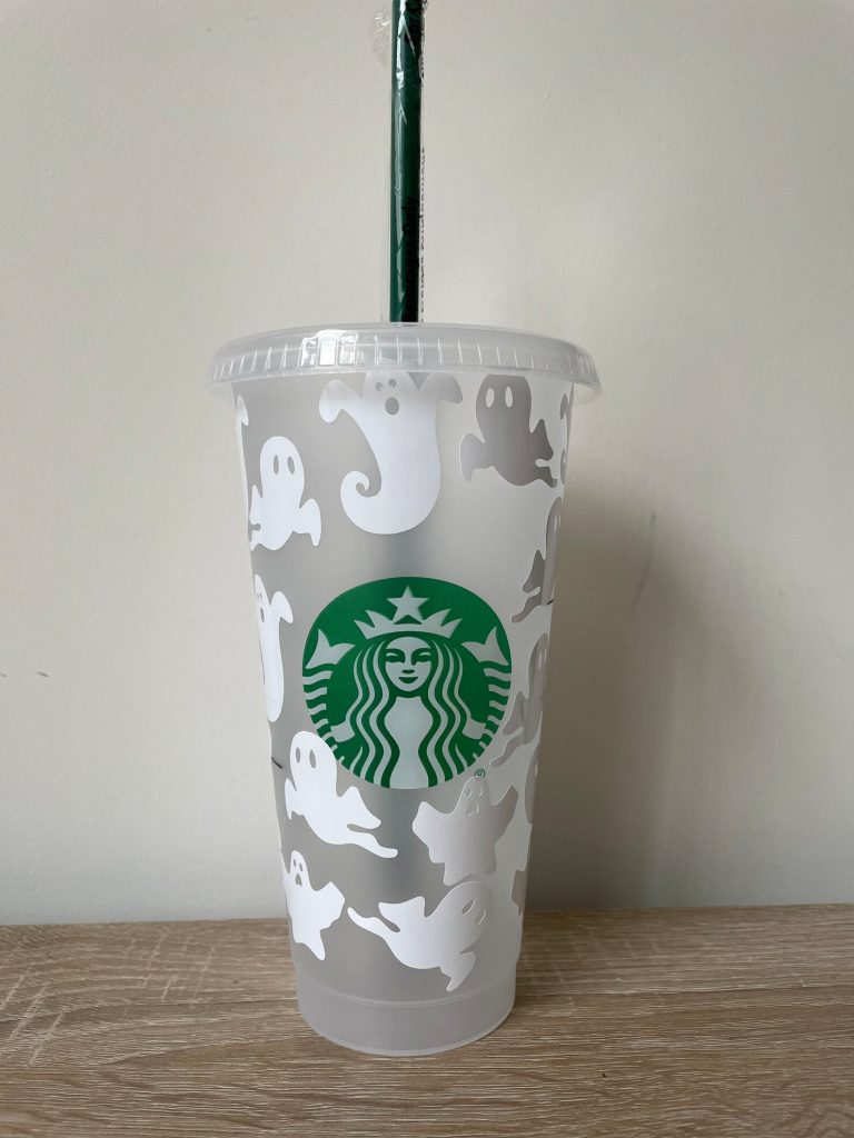 Starbucks Ghost shaped Reusable Cup etsy