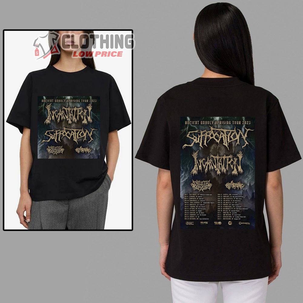 Suffocation & Incantation North American Tour Merch, Ancient Unholy ...