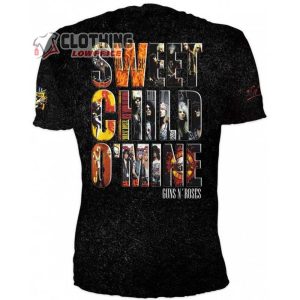 Sweet Child OMine Guns N Roses Lyrics 3D Unisex T Shirt Guns N Roses Most Popular Songs Merch1 2