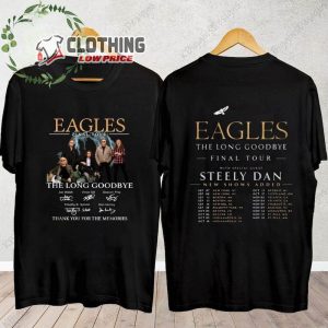The Eagles World Tour 2023 Shirts The Long Goodbye Tour 2023 With Special Guest Steely Dan TShirt The Eagles Band Shirt Eagles Shirts