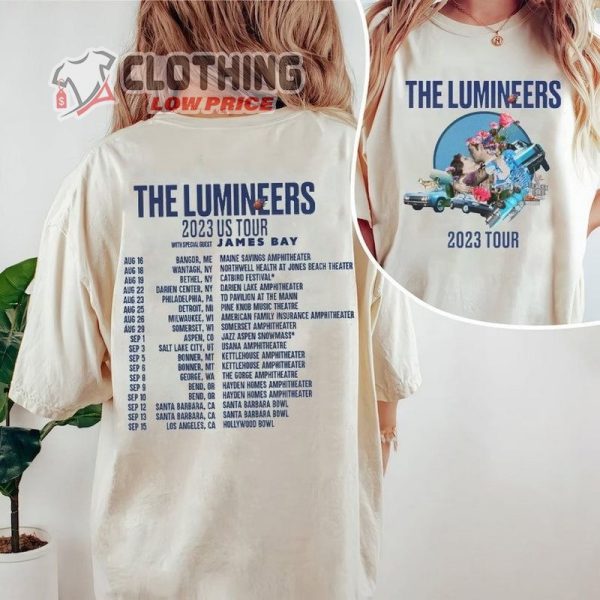 The Lumineers 2023 Us Tour T- Shirt, The Lumineers 2023 Concert Shirt, The Lumineers 2023 Tour Dates Shirt, Lumineers Concert Outfit Merch