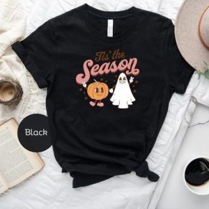 Tis The Season To Be Spooky Shirt, Halloween Ghost Shirt, Halloween Pumpkin Tee, Cute Fall Season Tshirt, Funny Halloween Shirt