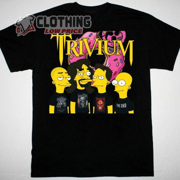 Trivium Band Simpsons Funny T- Shirt, Trivium European Tour 2023 Tickets T- Shirt, Trivium Band Members T- Shirt