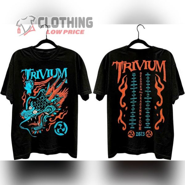 Trivium Dead Men And Dragons Tour 2023 T- Shirt, Trivium Band Tour T- Shirt, Trivium Albums Ranked T- Shirt