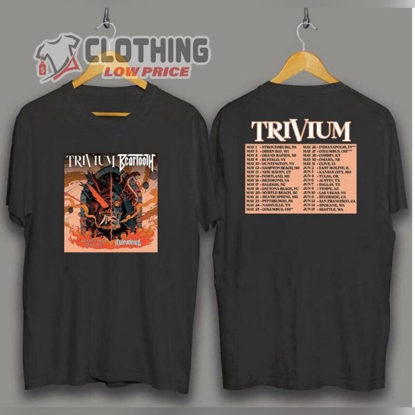 Trivium North America Tour 2023 Beartooth T- Shirt, Trivium European Tour 2023 Dates T- Shirt, Trivium Albums Ranked Merch