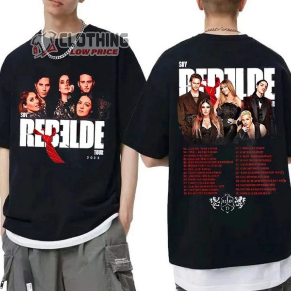 Vintage Soy Rebelde Tour Dates 2023 Shirt, Soy Rebelde Tour Sweatshirt, Rbd Tour Ticketmaster Tee Merch