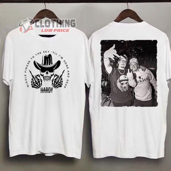 Wallen And Hardy The Crow Tour 2024 Merch, Middle Finger To The Sky Til I’m Gone And Dead Shirt, Hardy 2024 Country Music T-Shirt
