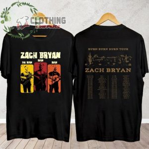 Zach Bryan Burn Burn Burn Tour Dates 2023 Merch Zach Bryan Concert Shirt Vintage Zach Bryan Shirt Zach Bryan On Stage T Shirt