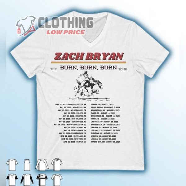 Zach Bryan The Burn Burn Burn Tour 2023 Hoodie, Zach Bryan Tour 2023 T- Shirt, Zach Bryan Presale Tickets Merch