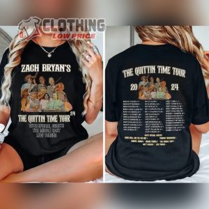 Zach Bryan Tour Dates 2023 – 2024  Merch, Zach Bryan The Quittin Time Tour 2024 Front And Back Shirt, Zach Bryan Merch