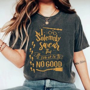 I Solemnly Swear That I Am Up To No Good Shirt, Harry Fan Halloween Shirt, Couples Matching Tee, Anniversary Gift For Couples, Wizard Themed