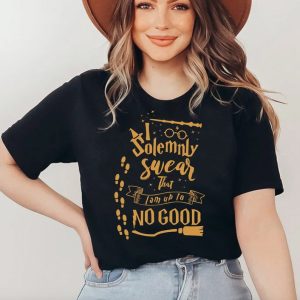 I Solemnly Swear That I Am Up To No Good Shirt, Harry Fan Halloween Shirt, Couples Matching Tee, Anniversary Gift For Couples, Wizard Themed