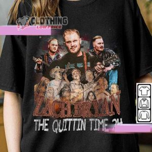 Zach Bryan Music Shirt, The Quittin Time Tour Shirt, Bootleg Burn New Album World Tour 2024, Zach Bryan Fan Gift