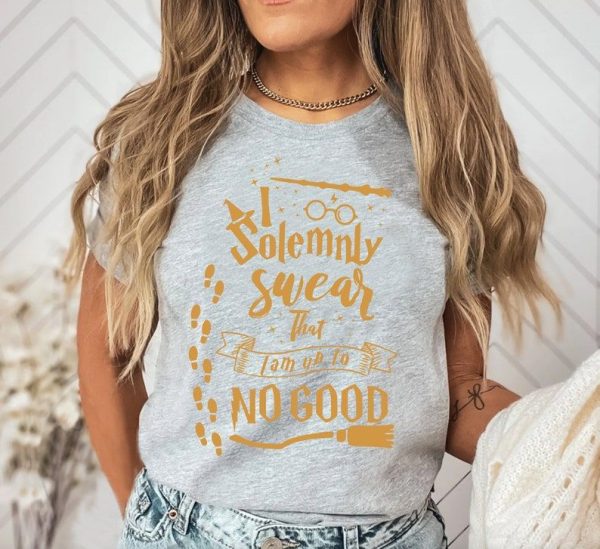 I Solemnly Swear That I Am Up To No Good Shirt, Harry Fan Halloween Shirt, Couples Matching Tee, Anniversary Gift For Couples, Wizard Themed