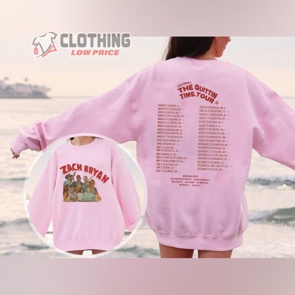 Zach Bryan The Quittin Time Tour Sweatshirt, Vintage Zach Bryan Shirt, Zach Country Music, Zach Bryan 2024 Fan Gift