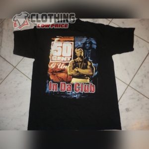 50 Cent In Da Club Hip Hop Rap Shirt, 50 Cent Vintage Graphic Tour T- Shirt, 50 Cent Tickets 2023 Concert Merch