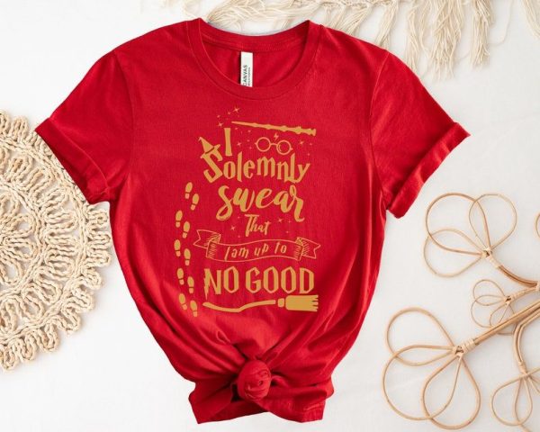 I Solemnly Swear That I Am Up To No Good Shirt, Harry Fan Halloween Shirt, Couples Matching Tee, Anniversary Gift For Couples, Wizard Themed