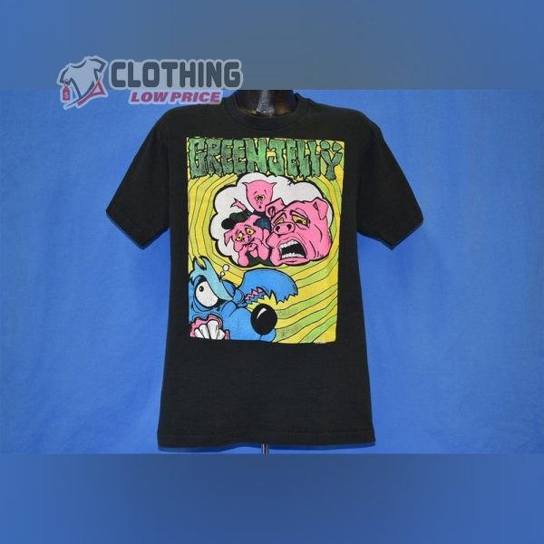 90S Green Jell� Duh Tour 1993 Shirt, Three Little Pigs Band T-Shirt, Halloween Shirt, Green Jello Halloween Cute Gift