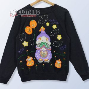 90S Halloween Black Sweatshirt, Halloween Sweatshirt, Vintage Scary Pumpkin Sweater, Patchworks Art Jumper, Spirit Halloween Shirt