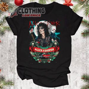 Alice Cooper Halloween T Shirt Alice Cooper Hes Back Jason Voorhees Halloween Shirt Hoodie Alice Cooper Halloween Setlist Merch 2