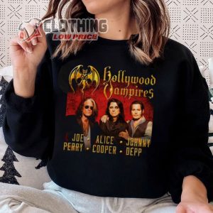 Alice Cooper Setlist Merch T- Shirt, Hot 2022 Hollywood Vampires Raise The Dead Tour Vintage Gift Joe Perry Alice Cooper T- Shirt, Alice Cooper Greatest Hits Merch