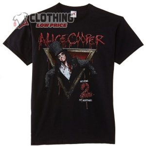 Alice Cooper Welcome To My Nightmare Rock Official T- Shirt, Alice Cooper Halloween Setlist Merch, Alice Cooper Halloween T- Shirt