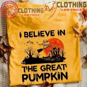 American Eagle Snoopy T- Shirt, Snoopy Halloween I Believe In The Great Pumpkin T- Shirt, Night Moon Welcome Great Pumpkin Snoopy Halloween Merch Shirt