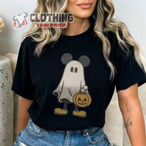 Angry Mickey Halloween Shirt Mickey Ghost Pumpkin T Shirt Disney Ghost Tee3