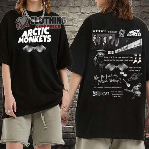 Arctic Monkeys Band Greatest Hits Shirt, Arctic Monkeys Song Lyric Shirt, Arctic Monkeys  Album Merch, Am Album T Shirt, Arctic Monkeys American Tour Concert Merch